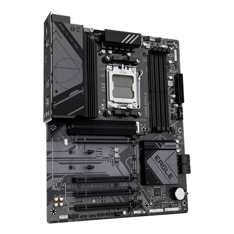 GIGABYTE B650 EAGLE Motherboard - Supports AMD Ryzen 9000 CPUs, 12+2+2 Phases Digital VRM, up to 7600MHz DDR5 (OC), 1xPCIe 5.0 + 2xPCIe 4.0 M.2, GbE LAN, USB 3.2 Gen2 GIGABYTE B650 EAGLE Motherboard - Supports AMD Ryzen 9000 CPUs, 12+2+2 Phases Digital VRM, up to 7600MHz DDR5 (OC), 1xPCIe 5.0 + 2xPCIe 4.0 M.2, GbE LAN, USB 3.2 Gen2