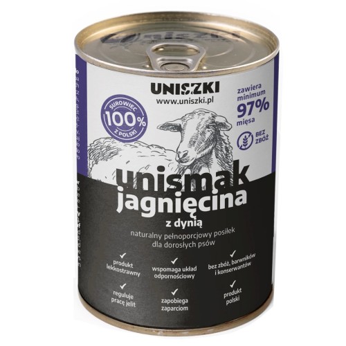 UNISZKI Unismak Lamb with Pumpkin - Wet Dog Food - 410 g UNISZKI Unismak Lamb with Pumpkin - Wet Dog Food - 410 g