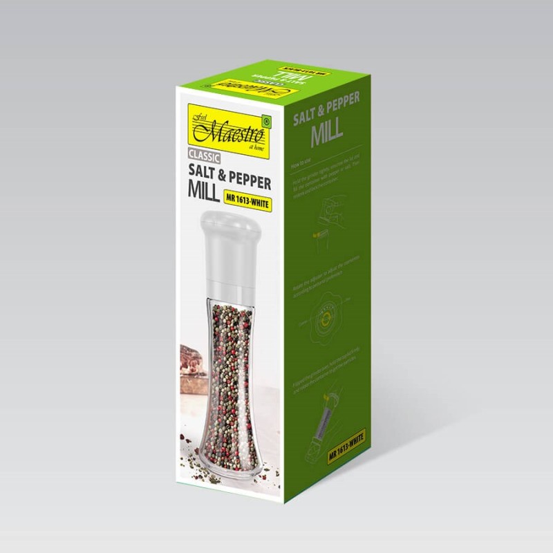 Salt and pepper grinder 2 in 1 MAESTRO MR-1613 (MR-1613-WHITE) White Salt and pepper grinder 2 in 1 MAESTRO MR-1613 (MR-1613-WHITE) White