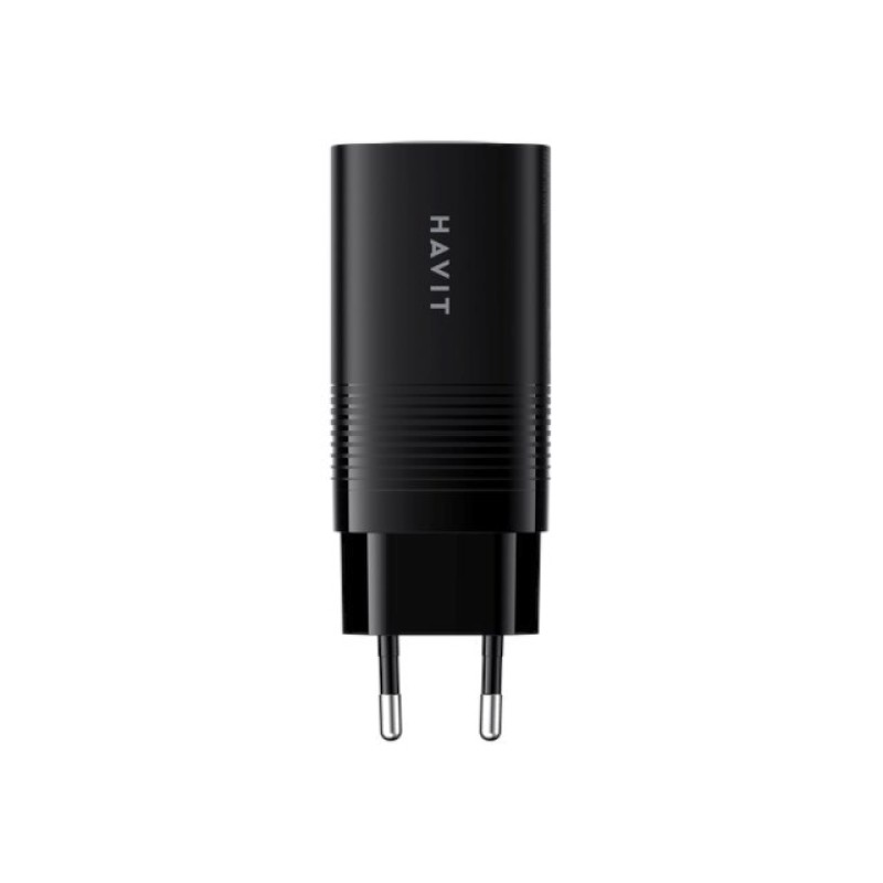 Havit UC20 - GaN 65 W three-port travel charger, black Havit UC20 - GaN 65 W three-port travel charger, black