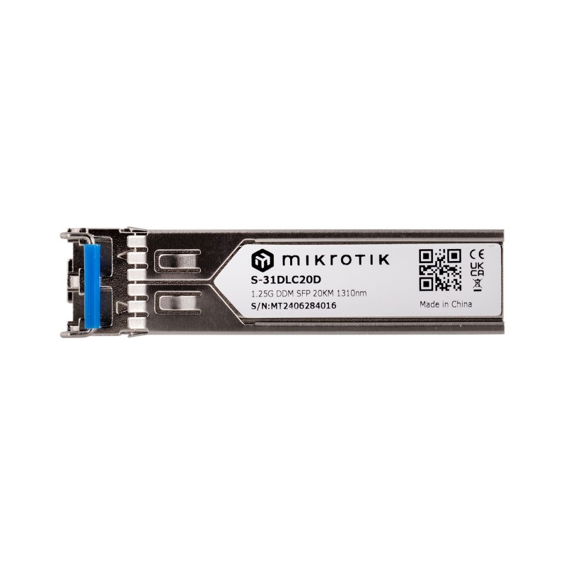 Mikrotik S-31DLC20D network transceiver module 1250 Mbit/s SFP 1310 nm Mikrotik S-31DLC20D network transceiver module 1250 Mbit/s SFP 1310 nm