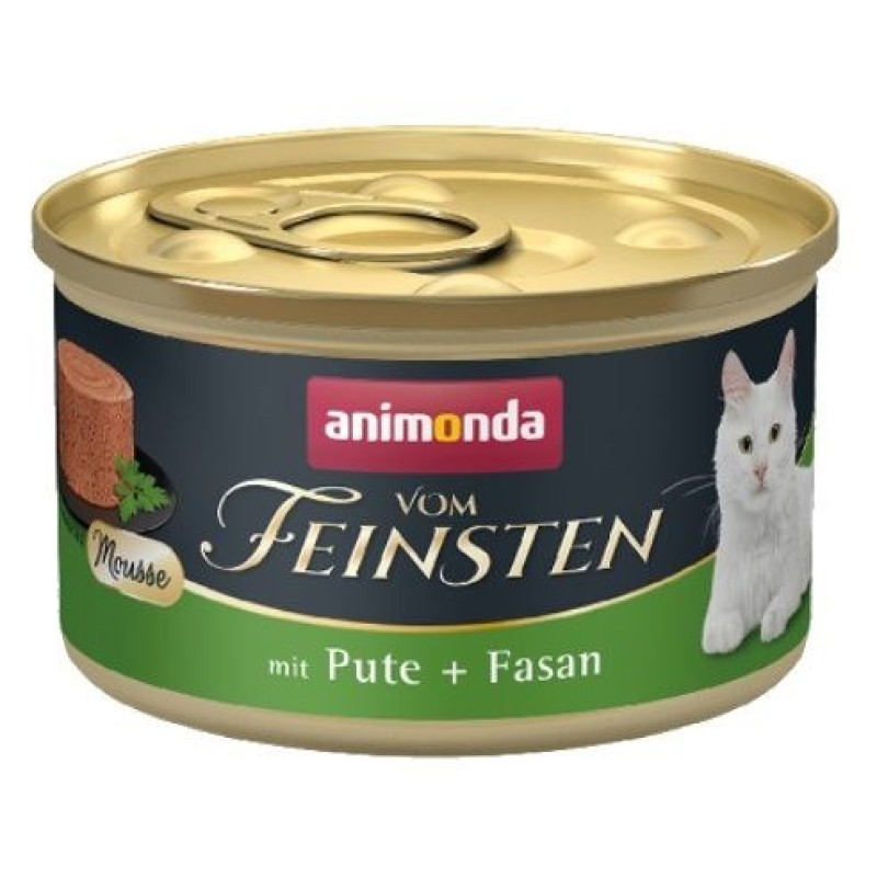 ANIMONDA Vom Feinsten Mousse Turkey with pheasant - wet cat food - 85g