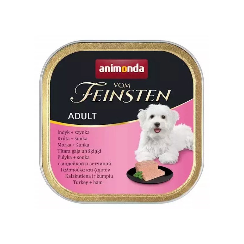 ANIMONDA Vom Feinsten Adult Turkey with ham - wet dog food - 150g