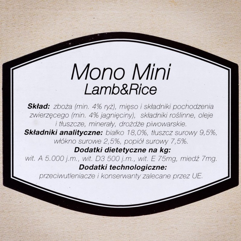 Bosch Mono Mini Lamb&Rice 0.9 kg Bosch Mono Mini Lamb&Rice 0.9 kg