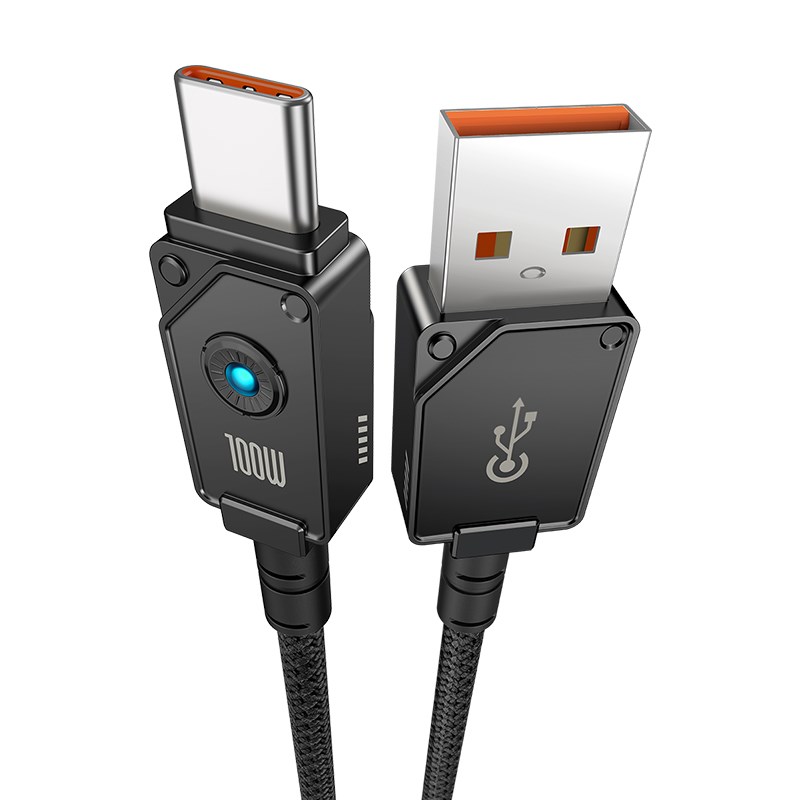 Baseus Unbreakable USB A to USB C cable 2 m 100 W Black Baseus Unbreakable USB A to USB C cable 2 m 100 W Black