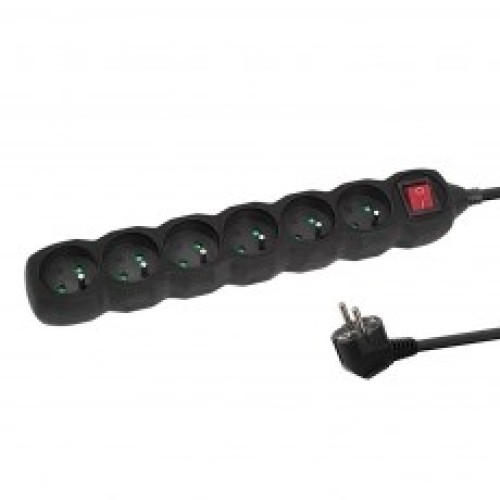 Esperanza ELK218K Power strip 6GN/3M Black Esperanza ELK218K Power strip 6GN/3M Black