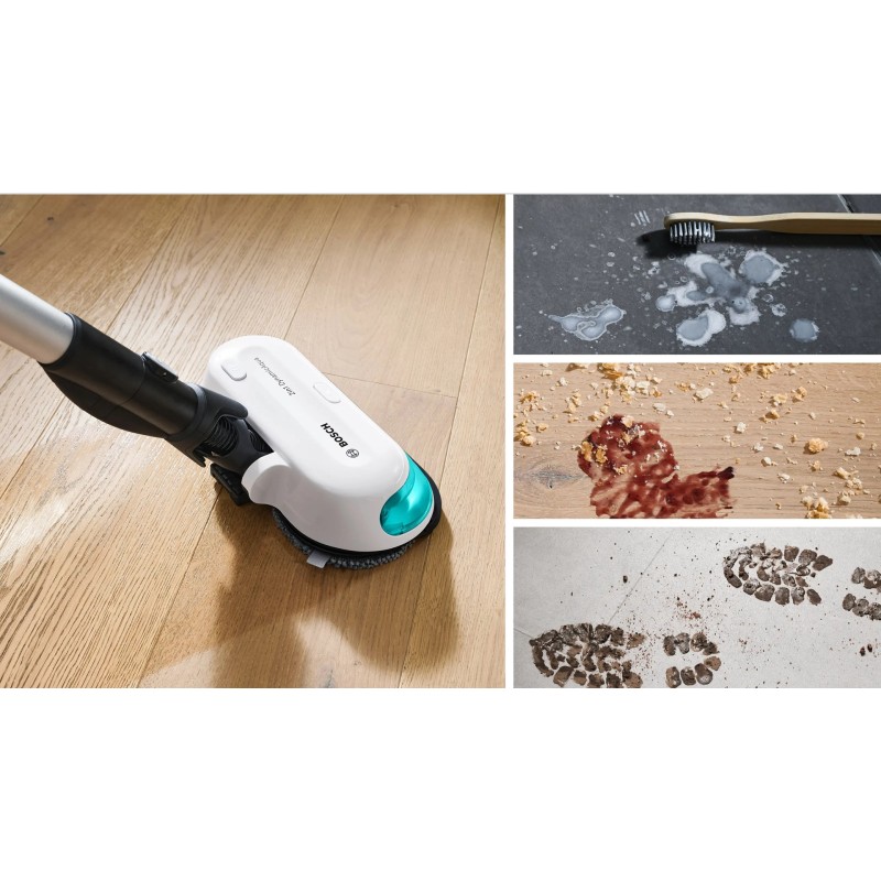 Bosch BCS71HYG4 Cordless 2-in-1 hoover, vacuuming and mopping Unlimited 7 ProHygienic Aqua White Bosch BCS71HYG4 Cordless 2-in-1 hoover, vacuuming and mopping Unlimited 7 ProHygienic Aqua White