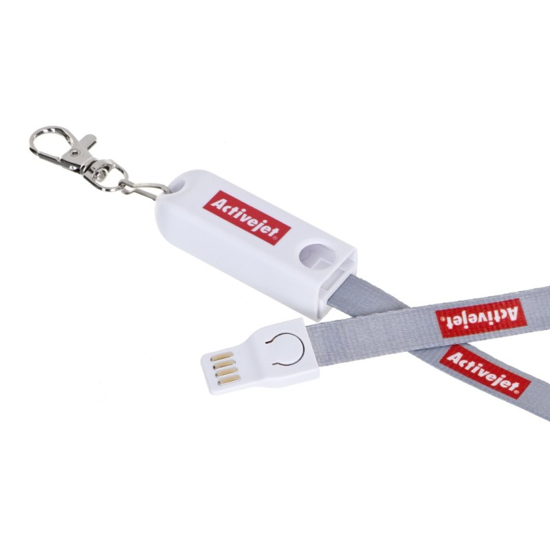 Activejet lanyard with charging cable 3-in-1 phone charger Activejet lanyard with charging cable 3-in-1 phone charger