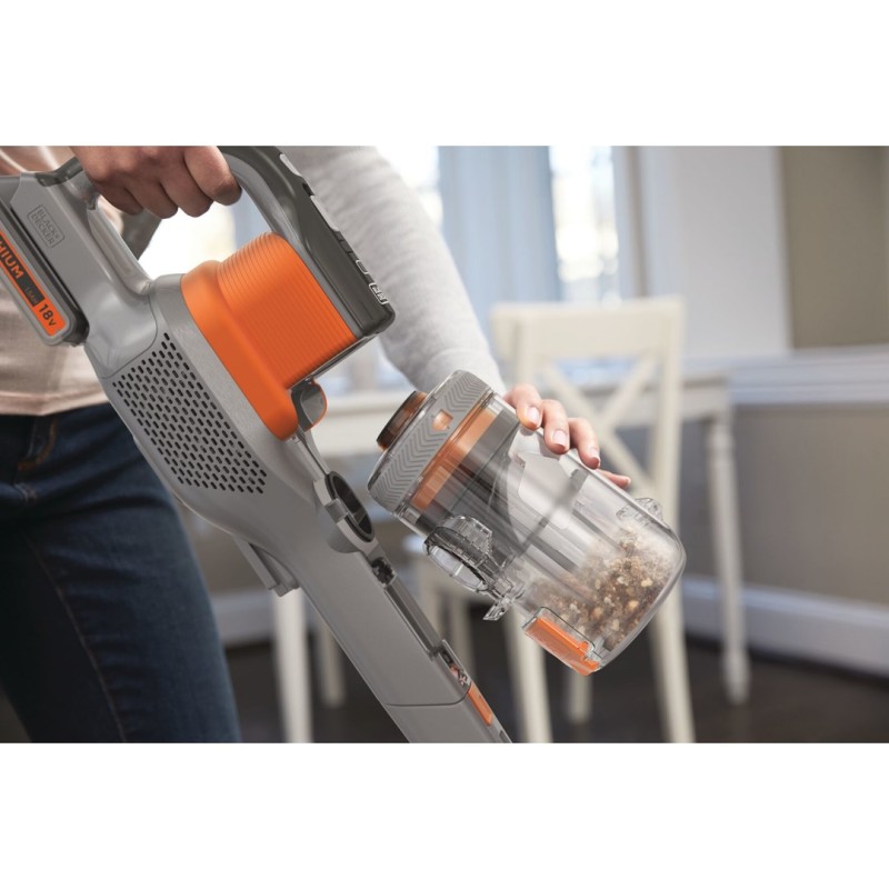 Black & Decker BHFEV182C-QW stick vacuum/electric broom 2-in-1 stick vacuum Battery Dry Bagless Orange, Titanium 2 Ah Black & Decker BHFEV182C-QW stick vacuum/electric broom 2-in-1 stick vacuum Battery Dry Bagless Orange, Titanium 2 Ah