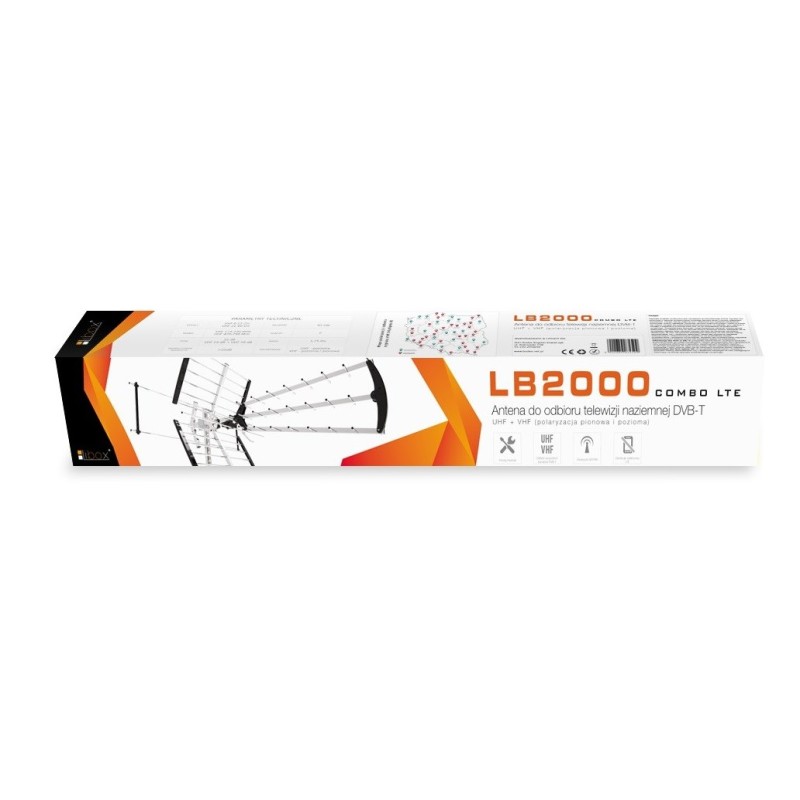Libox LB2000 television antenna Outdoor Dual 32 dB Libox LB2000 television antenna Outdoor Dual 32 dB