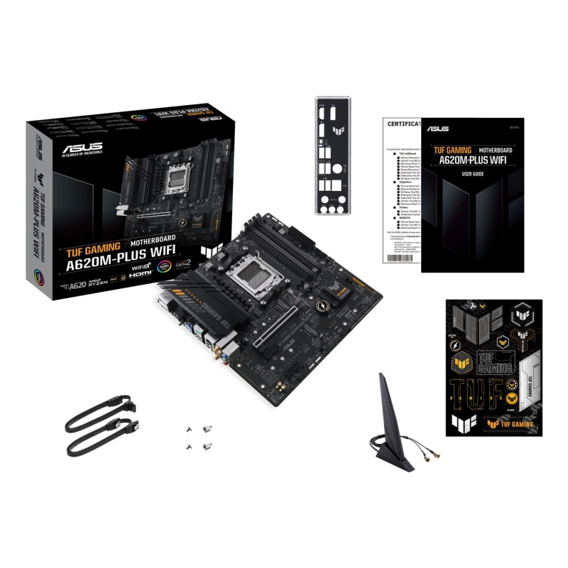 ASUS TUF GAMING A620M-PLUS WIFI AMD A620 Socket AM5 micro ATX ASUS TUF GAMING A620M-PLUS WIFI AMD A620 Socket AM5 micro ATX