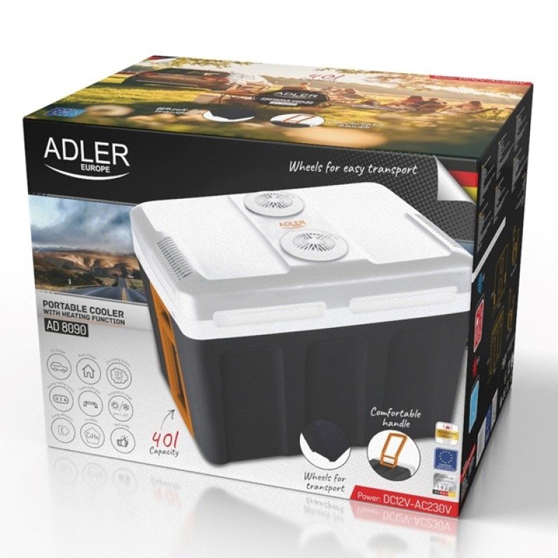 Adler AD 8090 Portable Cooler 40 L Black, White Adler AD 8090 Portable Cooler 40 L Black, White