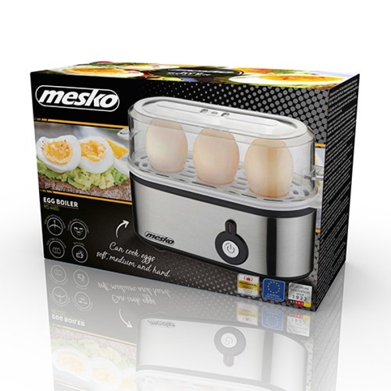 Mesko MS 4485 egg cooker 3 egg(s) 210 W Black,Silver,Transparent Mesko MS 4485 egg cooker 3 egg(s) 210 W Black,Silver,Transparent