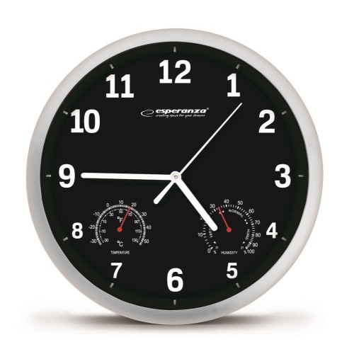 Esperanza EHC016K Mechanical wall clock Round Black
