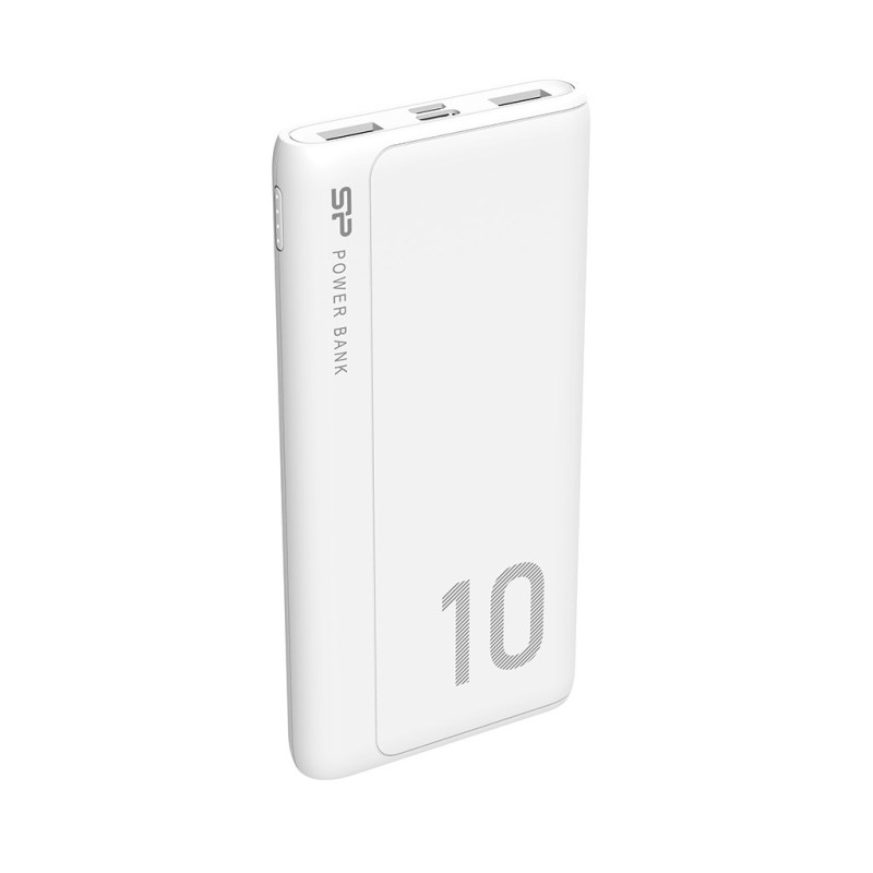 SILICON POWER GP15 Powerbank External battery 10000 mAh 2x USB 2.1A (SP10KMAPBKGP150W) White SILICON POWER GP15 Powerbank External battery 10000 mAh 2x USB 2.1A (SP10KMAPBKGP150W) White