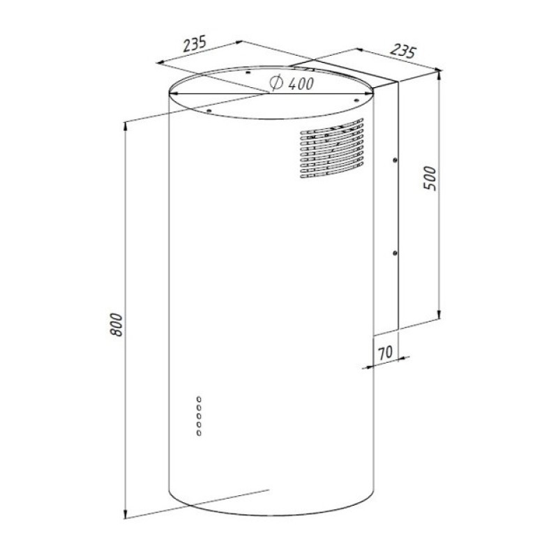 Okap AKPO WK-4 BALMERA WL SLIM WHITE SEMI-MATTE T450 M3
