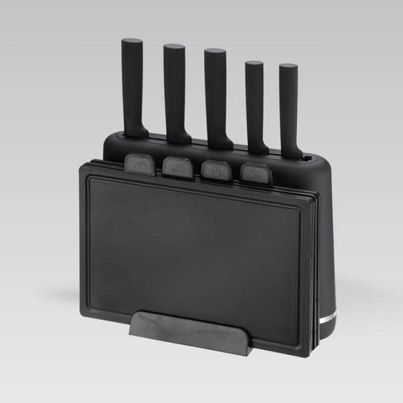 Maestro MR-1412-BLACK Knife set with block + Cutting board set Black Maestro MR-1412-BLACK Knife set with block + Cutting board set Black