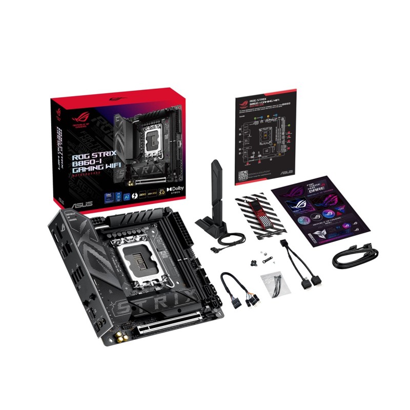 ASUS ROG STRIX B860-I GAMING WIFI Intel B860 LGA 1851 (Socket V1) mini ITX ASUS ROG STRIX B860-I GAMING WIFI Intel B860 LGA 1851 (Socket V1) mini ITX