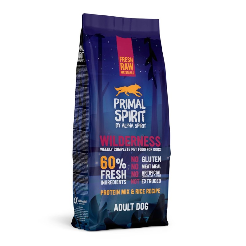 PRIMAL SPIRIT Wilderness 60% Meat Pork and Chicken - semi-moist dog food - 12 kg PRIMAL SPIRIT Wilderness 60% Meat Pork and Chicken - semi-moist dog food - 12 kg