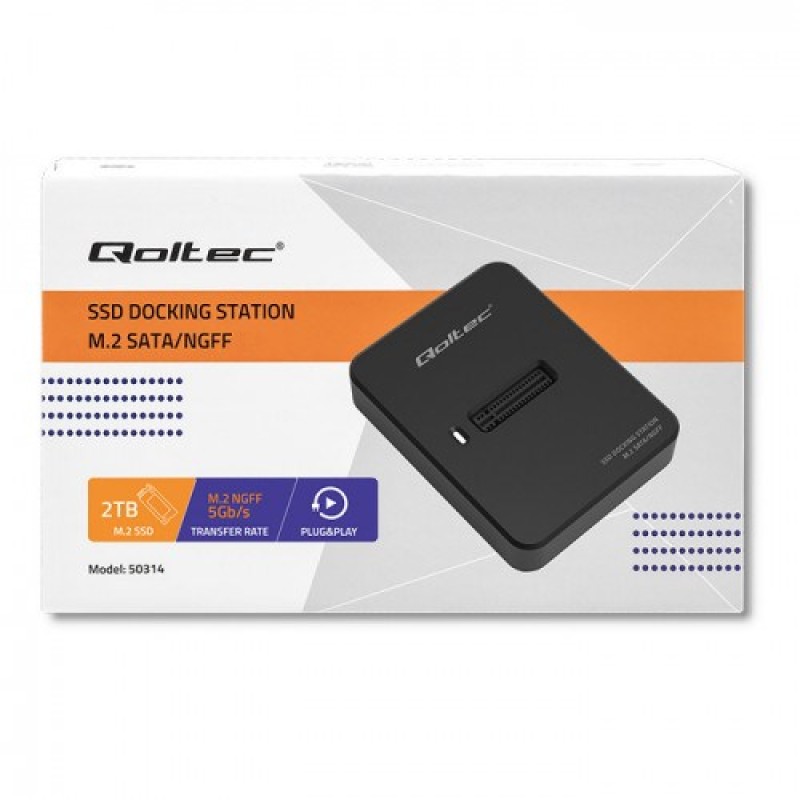 Qoltec 50314 storage drive enclosure SSD enclosure Black M.2 Qoltec 50314 storage drive enclosure SSD enclosure Black M.2