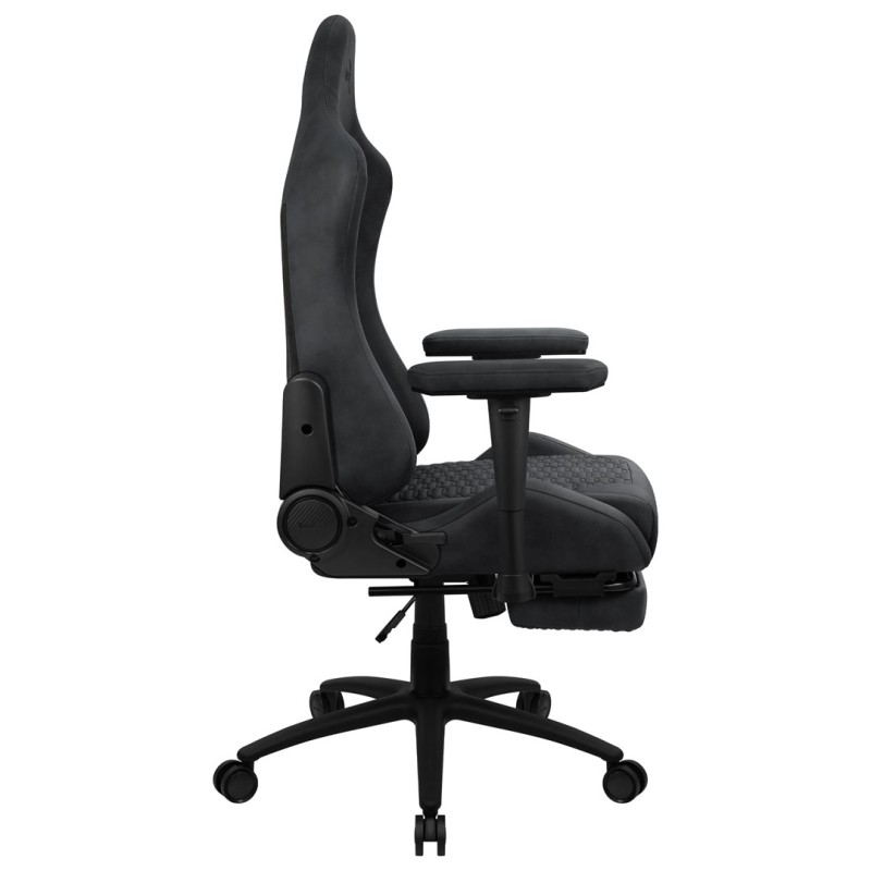 Aerocool ROYALSLATEGR Premium Ergonomic Gaming Chair Legrests Aerosuede Technology Grey Aerocool ROYALSLATEGR Premium Ergonomic Gaming Chair Legrests Aerosuede Technology Grey