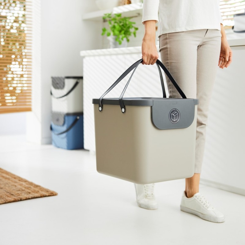 ROTHO Albula Cappuccino - waste sorting container - 40l ROTHO Albula Cappuccino - waste sorting container - 40l