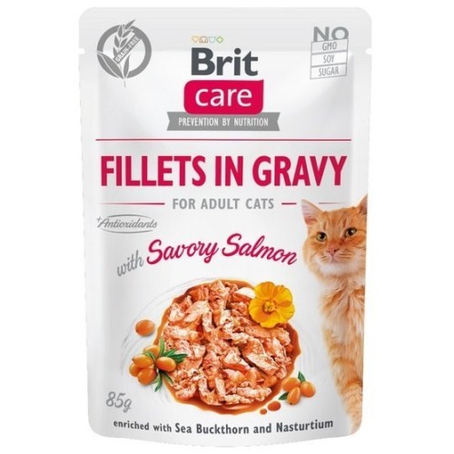 BRIT Care Fillets in Gravy salmon fillets in sauce - wet cat food - 85 g BRIT Care Fillets in Gravy salmon fillets in sauce - wet cat food - 85 g