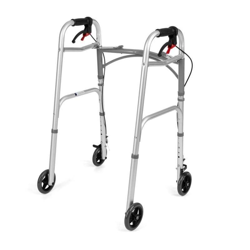 Four-wheeled wheelchair with brakes TIMAGO JMC-C 3223 Silver Four-wheeled wheelchair with brakes TIMAGO JMC-C 3223 Silver