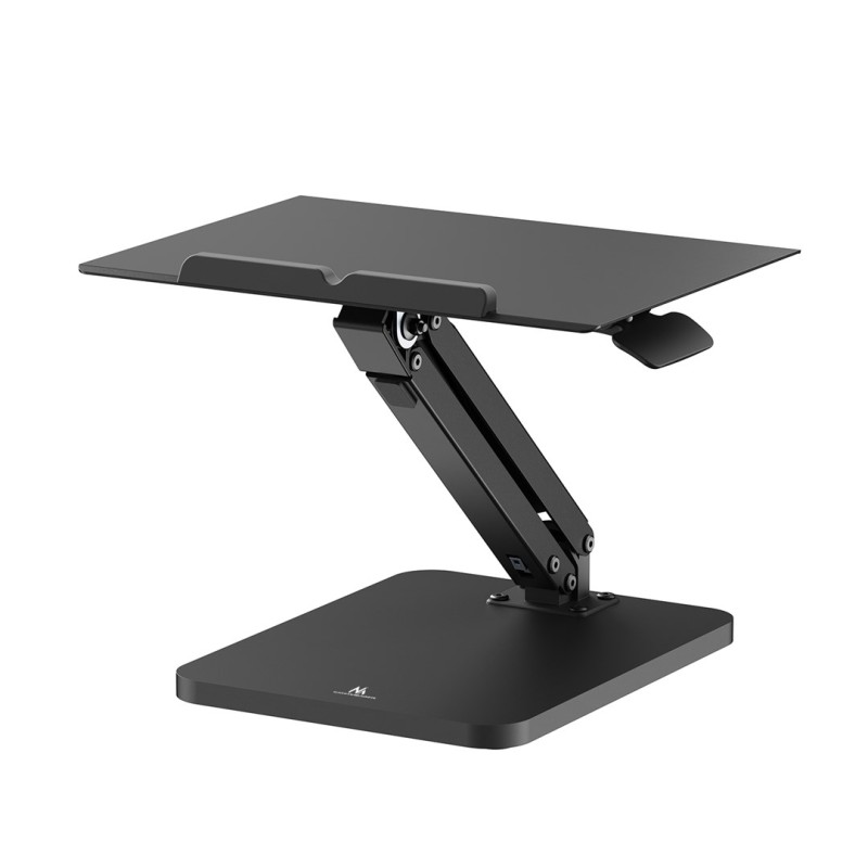 Maclean desk stand for monitor or laptop, gas spring, for standing and sitting work, black, MC-493 Maclean desk stand for monitor or laptop, gas spring, for standing and sitting work, black, MC-493