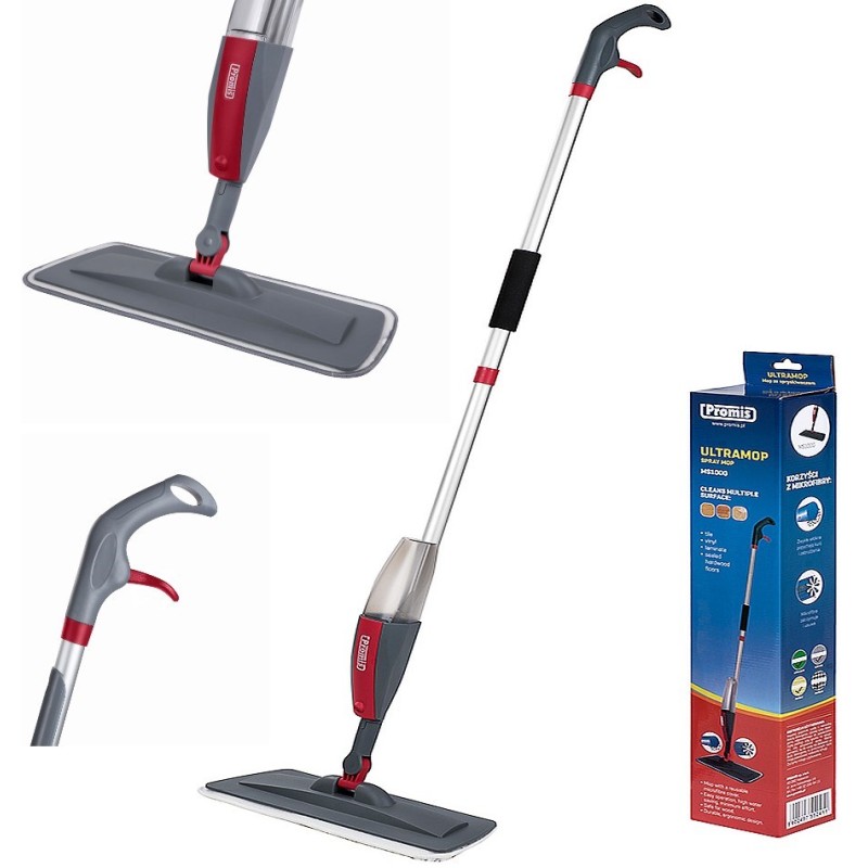 PROMIS Spray mop, grey-red PROMIS Spray mop, grey-red
