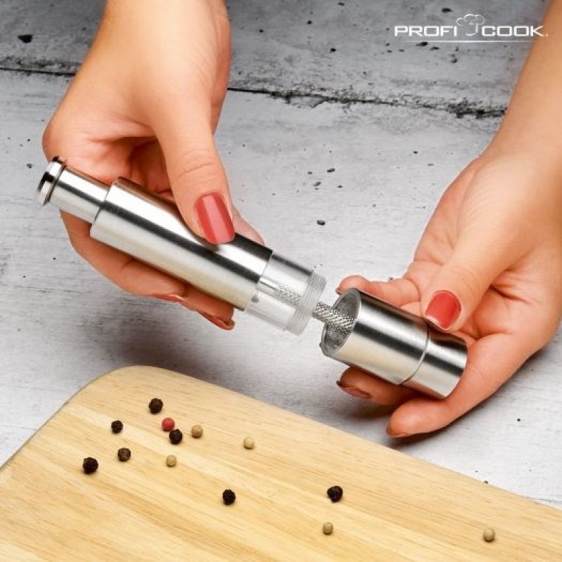 ProfiCook PC-PSM 1160 Salt & pepper grinder set Stainless steel, Transparent ProfiCook PC-PSM 1160 Salt & pepper grinder set Stainless steel, Transparent