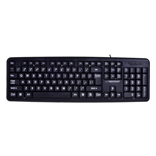 Esperanza EK129 keyboard USB QWERTY UK English Black Esperanza EK129 keyboard USB QWERTY UK English Black