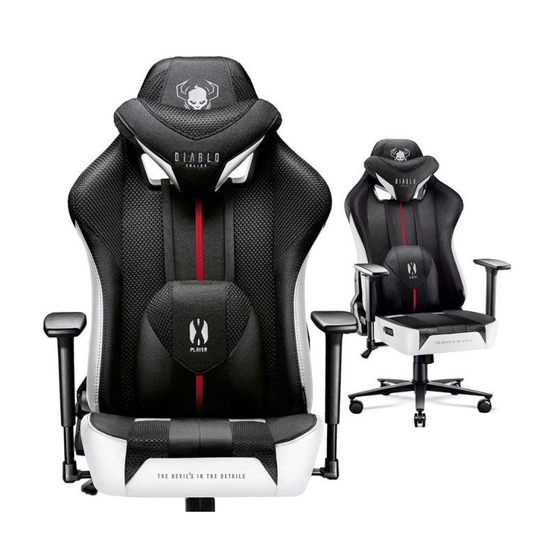 DiabloX-PLAYER 2.0. normal gaming chair white and black DiabloX-PLAYER 2.0. normal gaming chair white and black