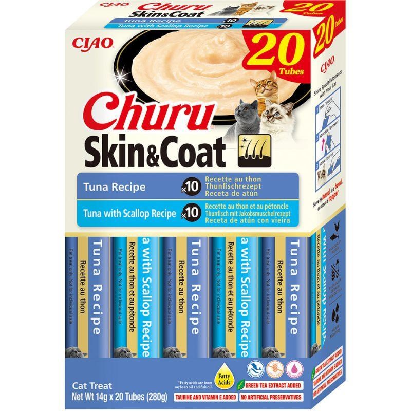 INABA Churu Skin&Coat Tuna recipe - cat treats - 20x14g INABA Churu Skin&Coat Tuna recipe - cat treats - 20x14g
