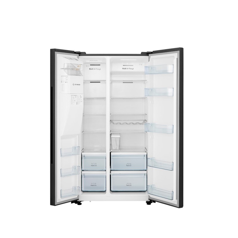 Hisense RS694N4GBE side-by-side refrigerator Freestanding 562 L E Black Hisense RS694N4GBE side-by-side refrigerator Freestanding 562 L E Black
