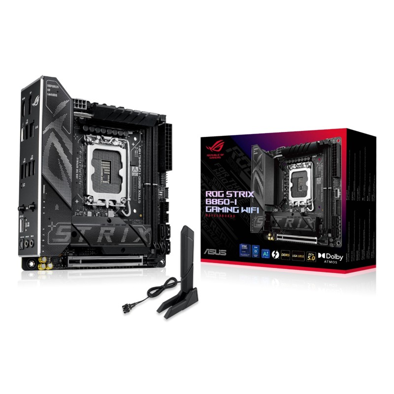 ASUS ROG STRIX B860-I GAMING WIFI Intel B860 LGA 1851 (Socket V1) mini ITX ASUS ROG STRIX B860-I GAMING WIFI Intel B860 LGA 1851 (Socket V1) mini ITX