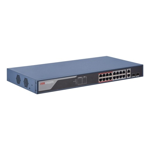 Hikvision DS-3E1318P-EI network switch Managed Fast Ethernet (10/100) Power over Ethernet (PoE) 1U Blue Hikvision DS-3E1318P-EI network switch Managed Fast Ethernet (10/100) Power over Ethernet (PoE) 1U Blue
