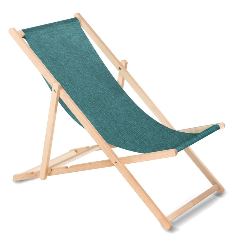 Classic beech deckchair GreenBlue GB183M Melange turquoise Classic beech deckchair GreenBlue GB183M Melange turquoise