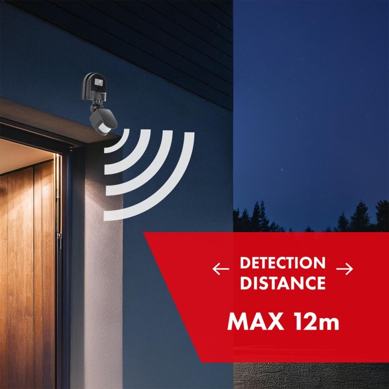 Maclean MCE25 GR Wall-Mounted 180° Motion & Dusk Sensor, 1200W Max, Grey Maclean MCE25 GR Wall-Mounted 180° Motion & Dusk Sensor, 1200W Max, Grey