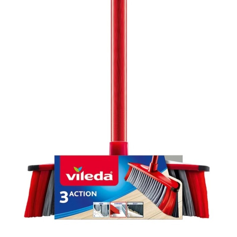 Broom Vileda 3 Action - 3in1 (red) Broom Vileda 3 Action - 3in1 (red)