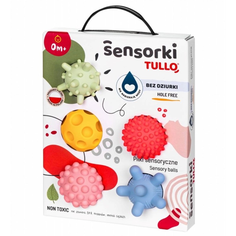 Sensory balls without holes TULLO pastel, 5 pcs Sensory balls without holes TULLO pastel, 5 pcs