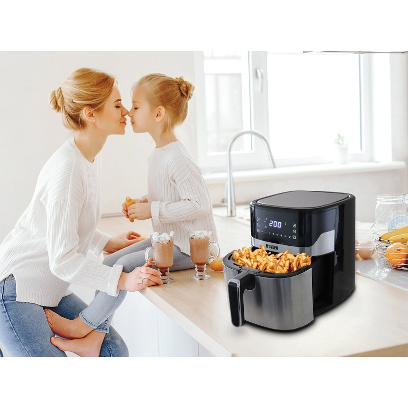 Hot air fryer NOVEEN AF550 6.5 l 1600 W Black, Silver Hot air fryer NOVEEN AF550 6.5 l 1600 W Black, Silver
