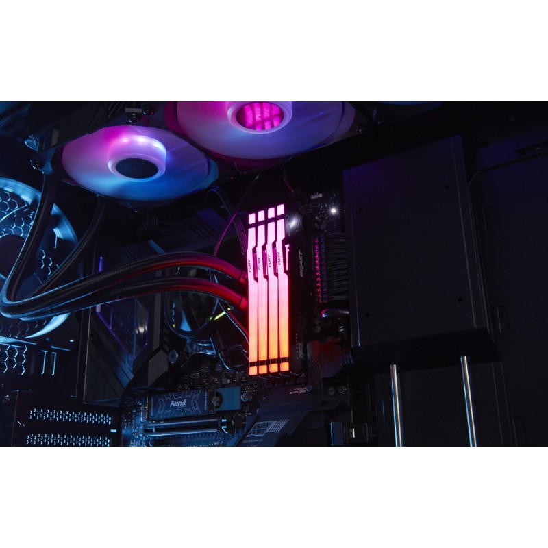 Kingston Technology FURY Beast 64GB 6000MT/s DDR5 CL30 DIMM (Kit of 2) RGB XMP Kingston Technology FURY Beast 64GB 6000MT/s DDR5 CL30 DIMM (Kit of 2) RGB XMP