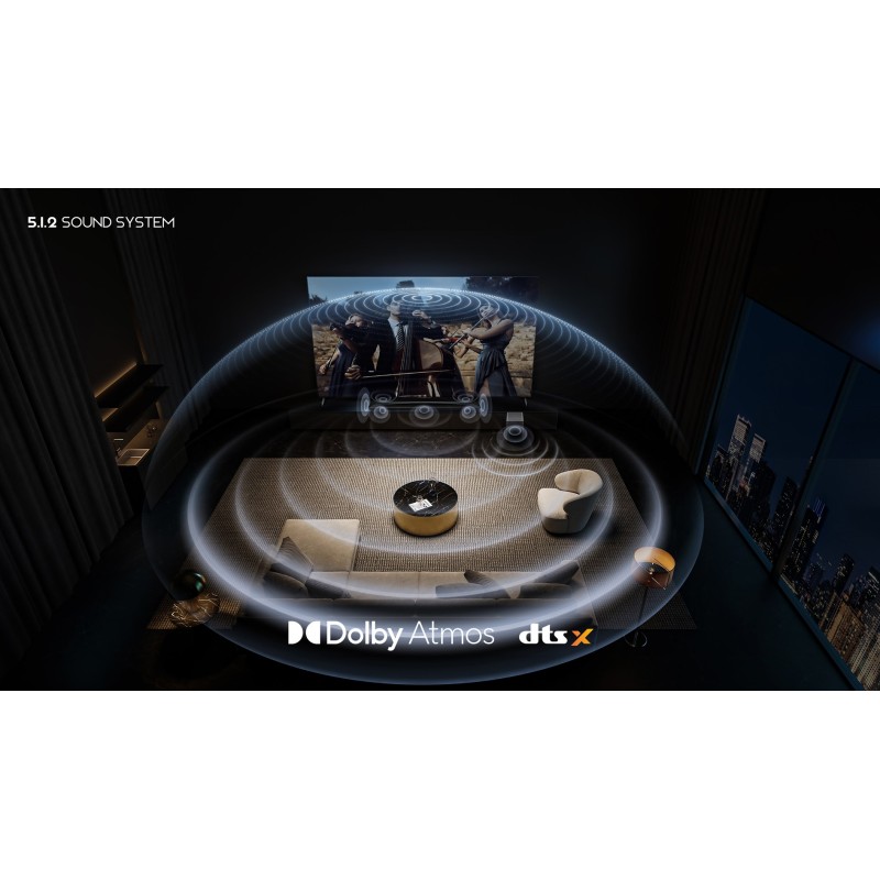 TCL Q Q75H Class 5.1.2 Channel Sound Bar with Dolby Atmos, Ray Danz Technology, and Wireless Subwoofwer