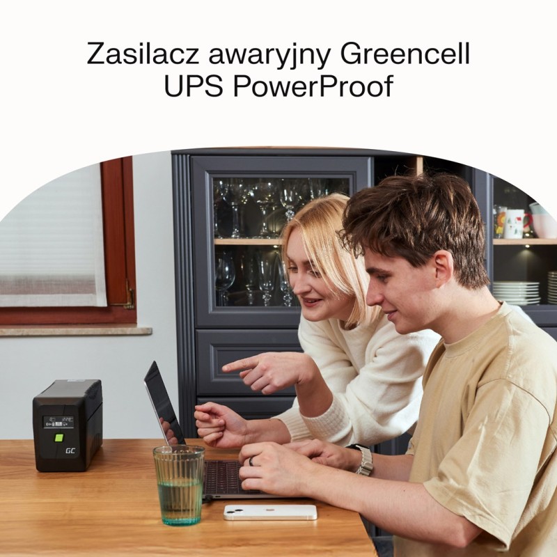 Green Cell uninterruptible power supply (UPS) Line-Interactive 0.75 kVA 480 W 4 AC outlet(s)