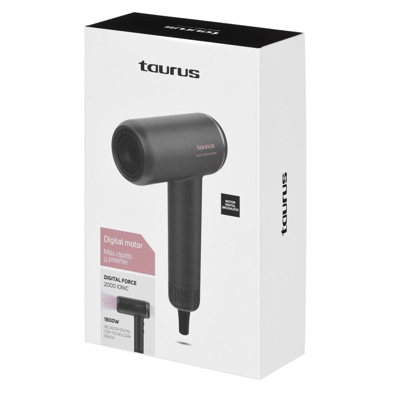 Taurus DIGITAL FORCE 2000 IONIC hair dryer 1800 W Black Taurus DIGITAL FORCE 2000 IONIC hair dryer 1800 W Black
