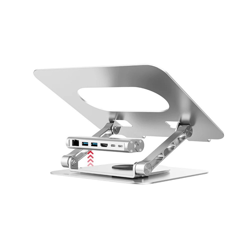 Adjustable laptop stand + USB-C HDMI hub Unitek D1109B01 PD 100W Adjustable laptop stand + USB-C HDMI hub Unitek D1109B01 PD 100W