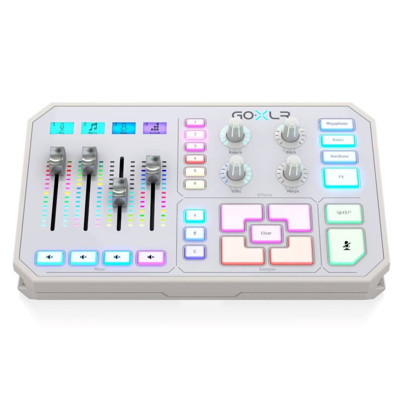 TC Helicon GO XLR-WH - USB audio mixer and interface, white TC Helicon GO XLR-WH - USB audio mixer and interface, white