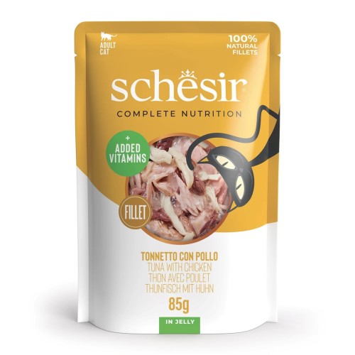 SCHESIR in jelly Tuna with chicken - wet cat food - 85 g