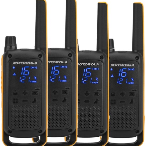 Motorola Talkabout T82 Extreme Quad Pack two-way radio 16 channels Black,Orange